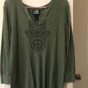 Lucky Brand Peace tunic vintage top.